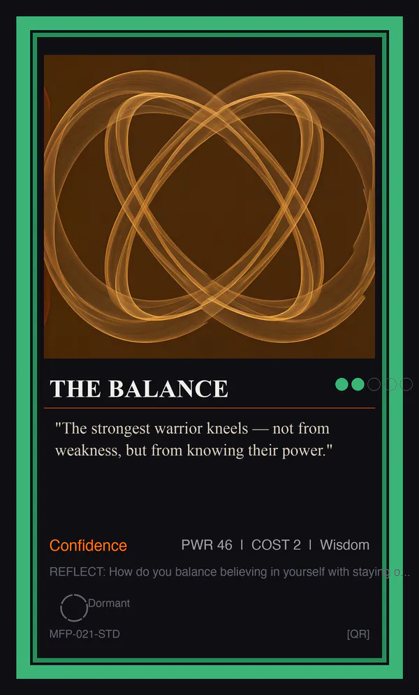 The Balance — Self-Confidence and Humility