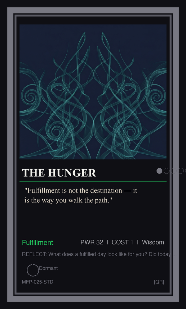 The Hunger — A Self-Fulfilled Life is Tantamount to Happiness